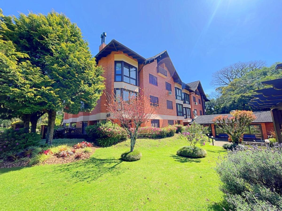 Aconchegante Apto 3 Dorm. Com Piscina Aquecida Gramado Exteriör bild